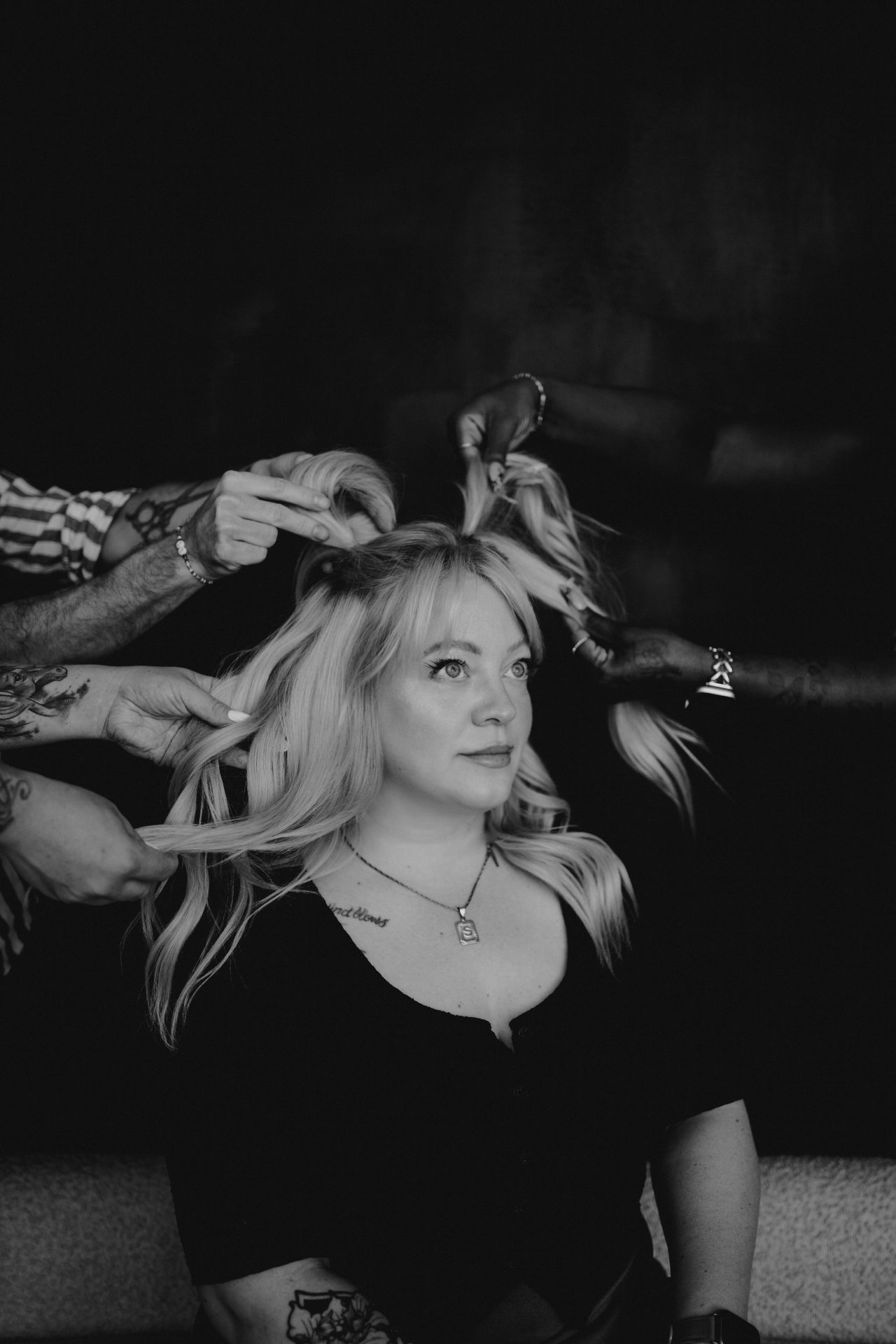 Sandy in the chair at Sunday Hair Co.